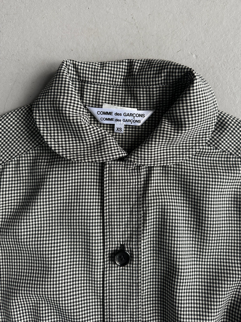 COMME DES GARÇONS - A/W 2018 BUTTONED FRONT GINGHAM CHECK COLLARED DRESS
