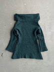 YOHJI YAMAMOTO Y'S FOR LIVING - 1990s BUTTONED NECK COLLAR FLARED JUMPER