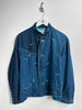 ISSEY MIYAKE - F/W 1993 PANELED DENIM JACKET WITH CONTRAST EMBROIDERED DETAILS ALL OVER