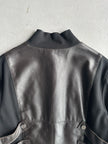 CLAUDE MONTANA - early 2000s BONDAGE JACKET WITH LEATHER FRONT AND BACK PANEL