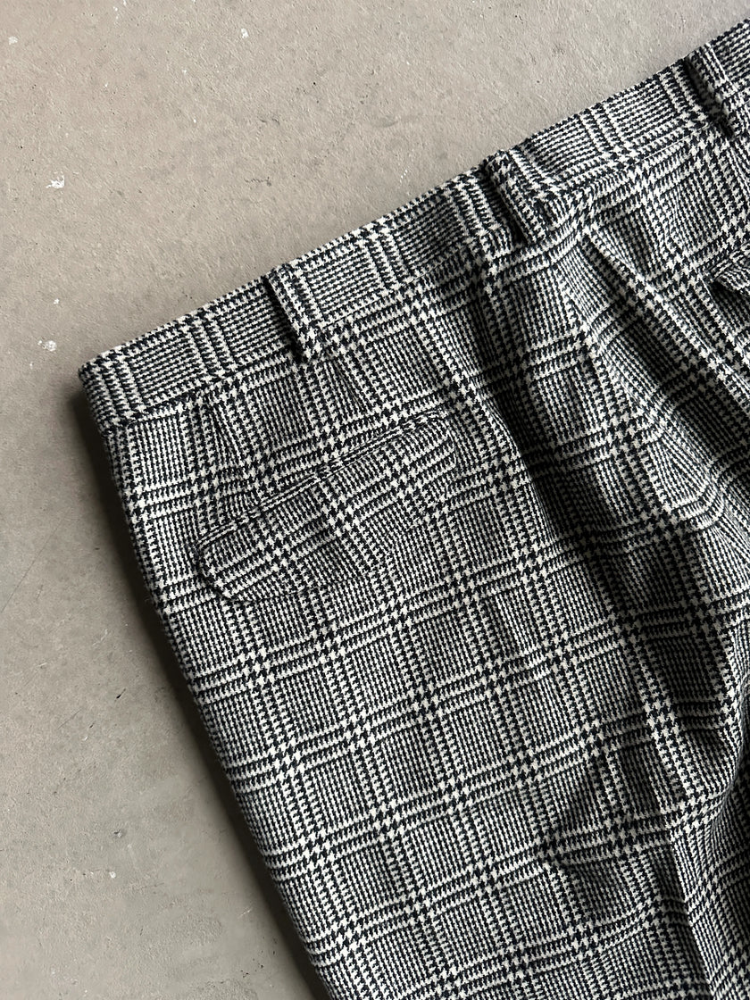 ETRO - 1990s CHECKED PLAID TAILORED TROUSERS