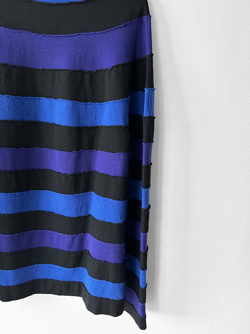 YOHJI YAMAMOTO - early 2000s STRIPED OVERSIZED KNIT JUMPER