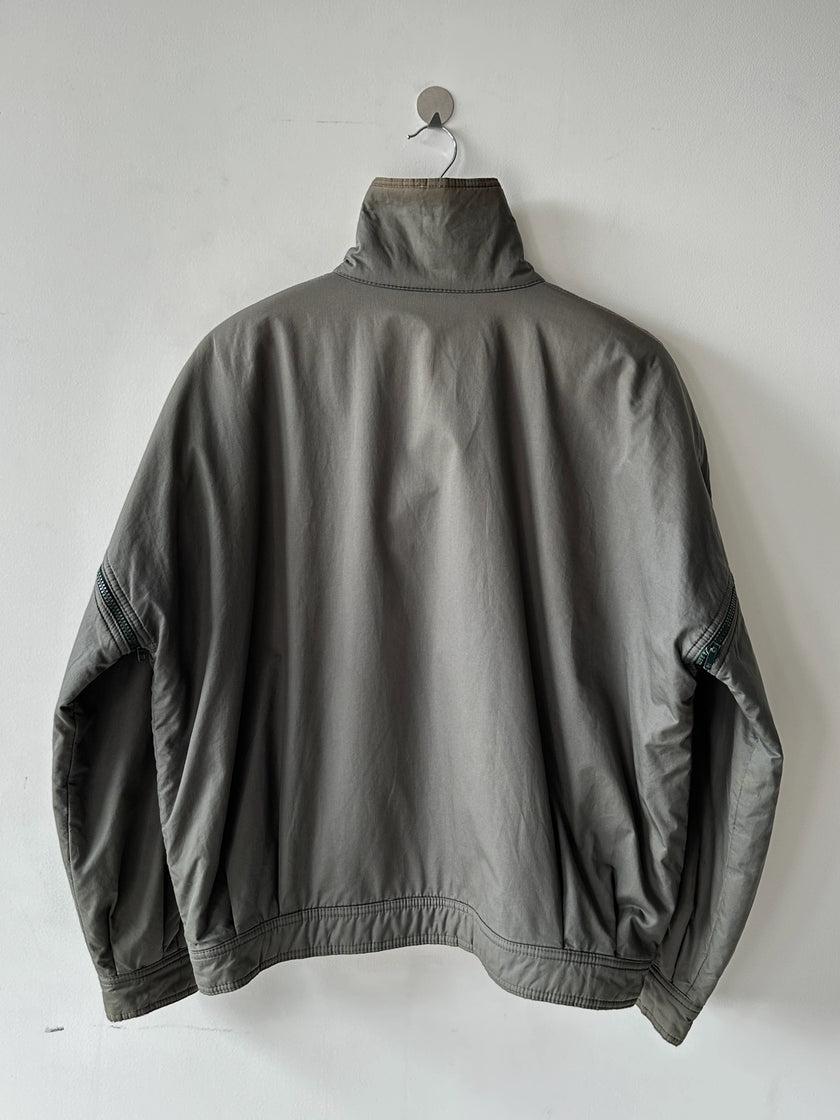 NO LABEL 1980s 2 IN 1 DOUBLE BREASTED BOMBER JACKET GILET