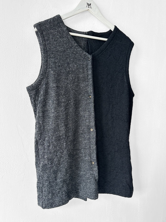 YOHJI YAMAMOTO - F/W 1999 TWO TONE KNIT VEST TOP