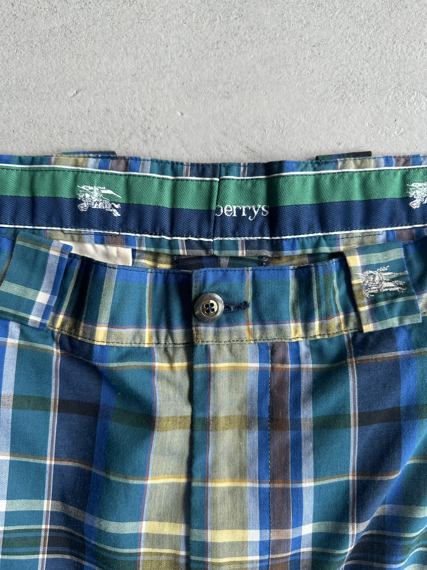 BURBERRYS - 1990s FRONT PLEATS BERMUDA SHORTS