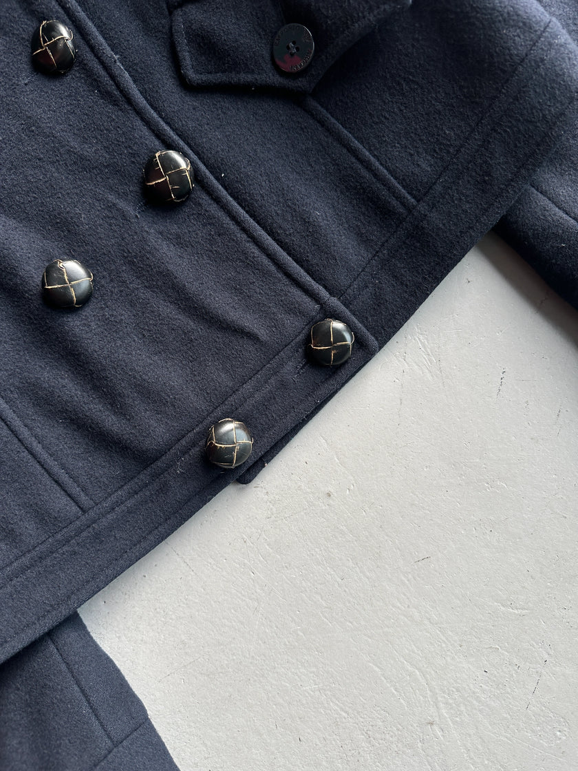 EMPORIO ARMANI - F/W 2006 DOUBLE BREASTED CROP FIT MILITARY JACKET