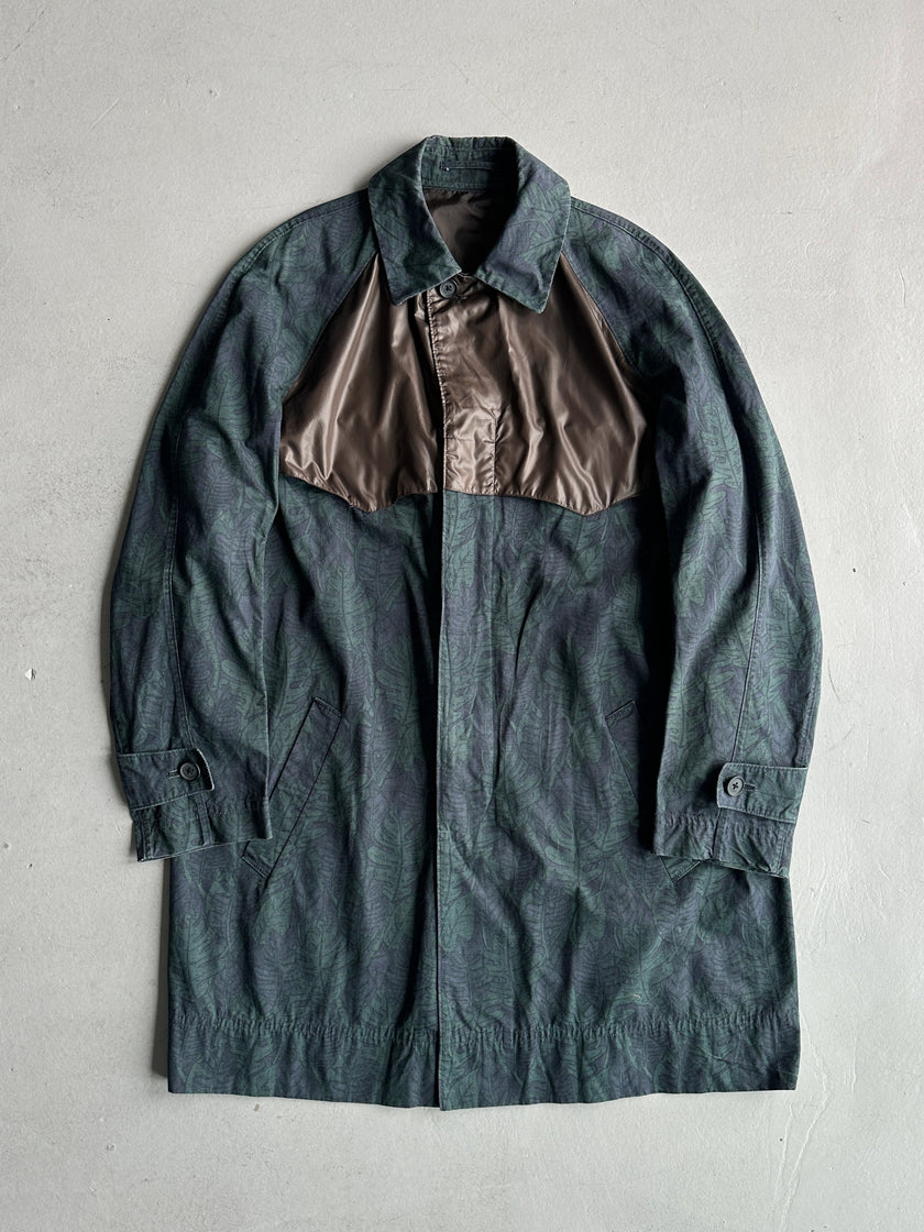 KOLOR - S/S 2014 CONTRASTING YOKE PRINTED TRENCH COAT