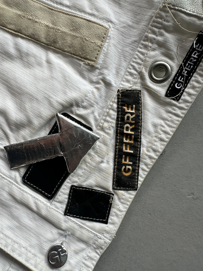 GIANFRANCO FERRÉ - 1990s ZIP DETAIL FRONT DENIM JACKET