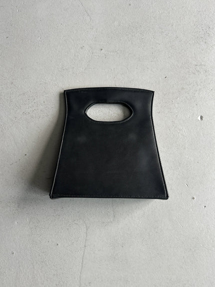 1990s CUT OUT HANDLE LEATHER BAG