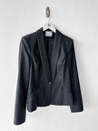 GAETANO NAVARRA - circa 2013 PINSTRIPE TAILORED BLAZER WITH DECONSTRUCTED MESH BACK
