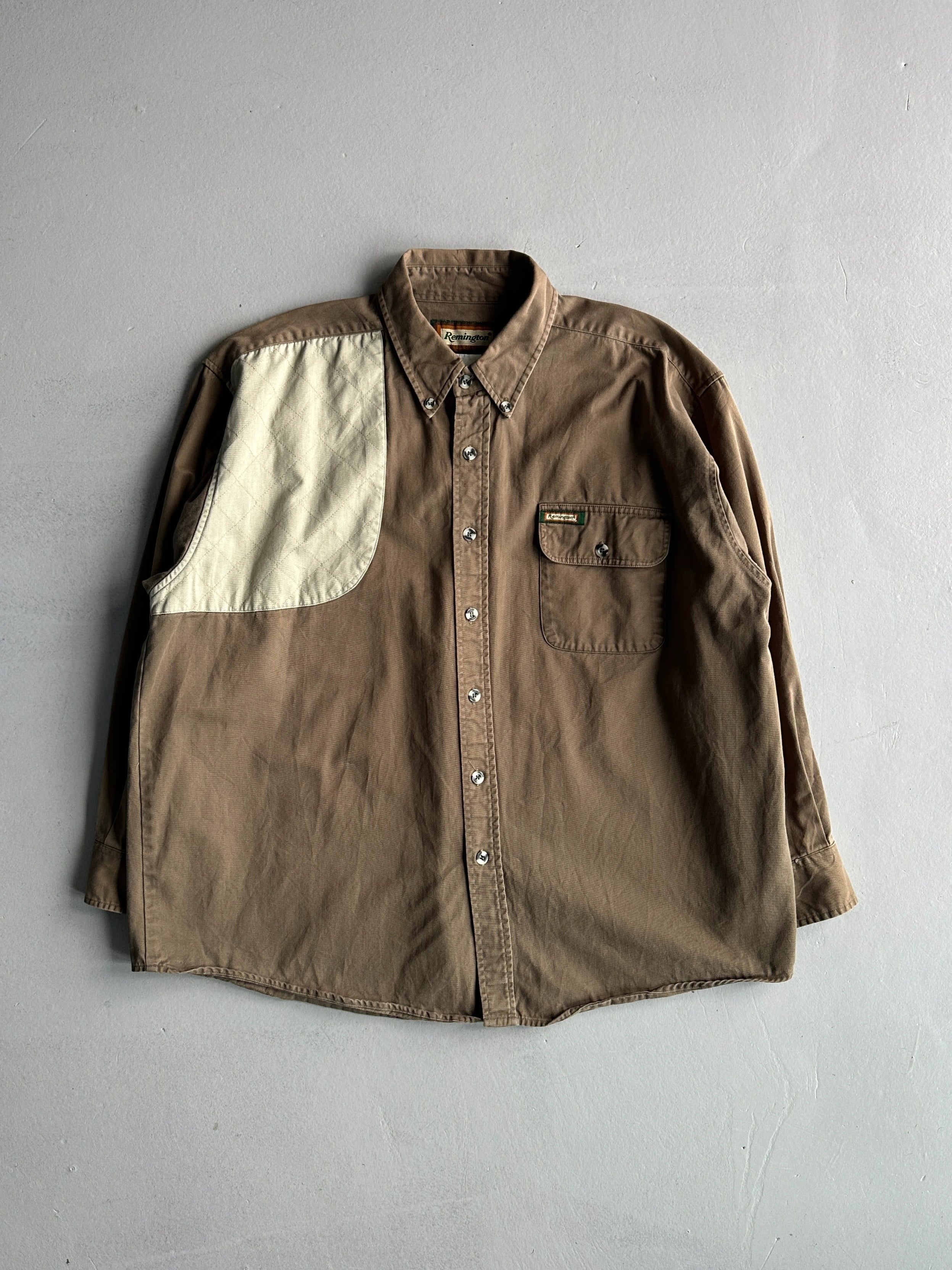 1990s OVERSIZED SHIRT WITH QUILTED PATCH