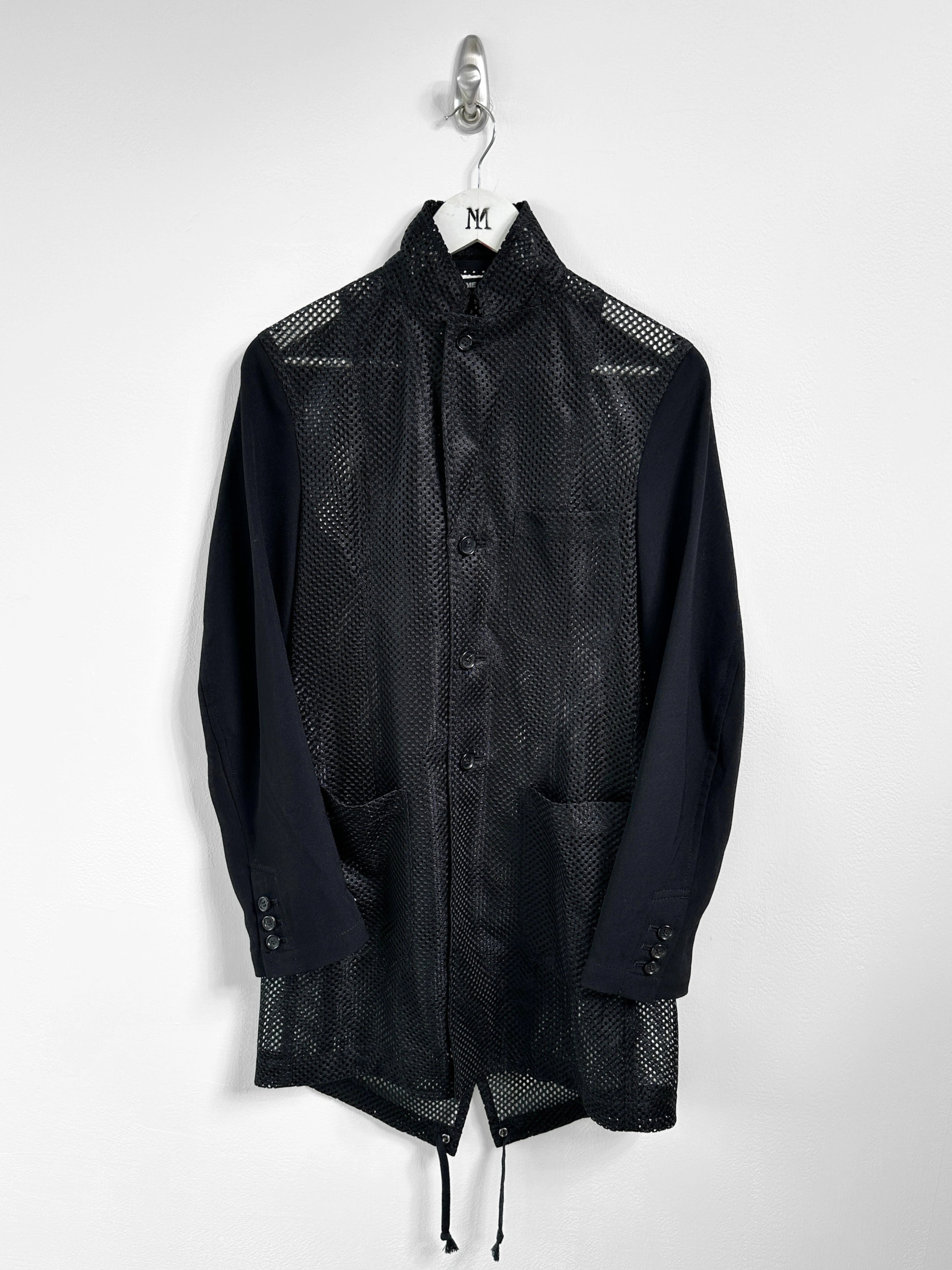 COMME DES GARÇONS - S/S 2025 PERFORATED MESH JACKET WITH CONSTRASTING SLEEVE