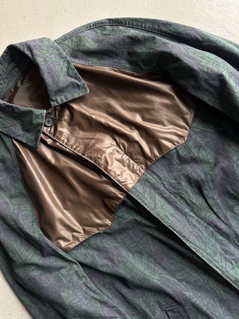 KOLOR - S/S 2014 CONTRASTING YOKE PRINTED TRENCH COAT