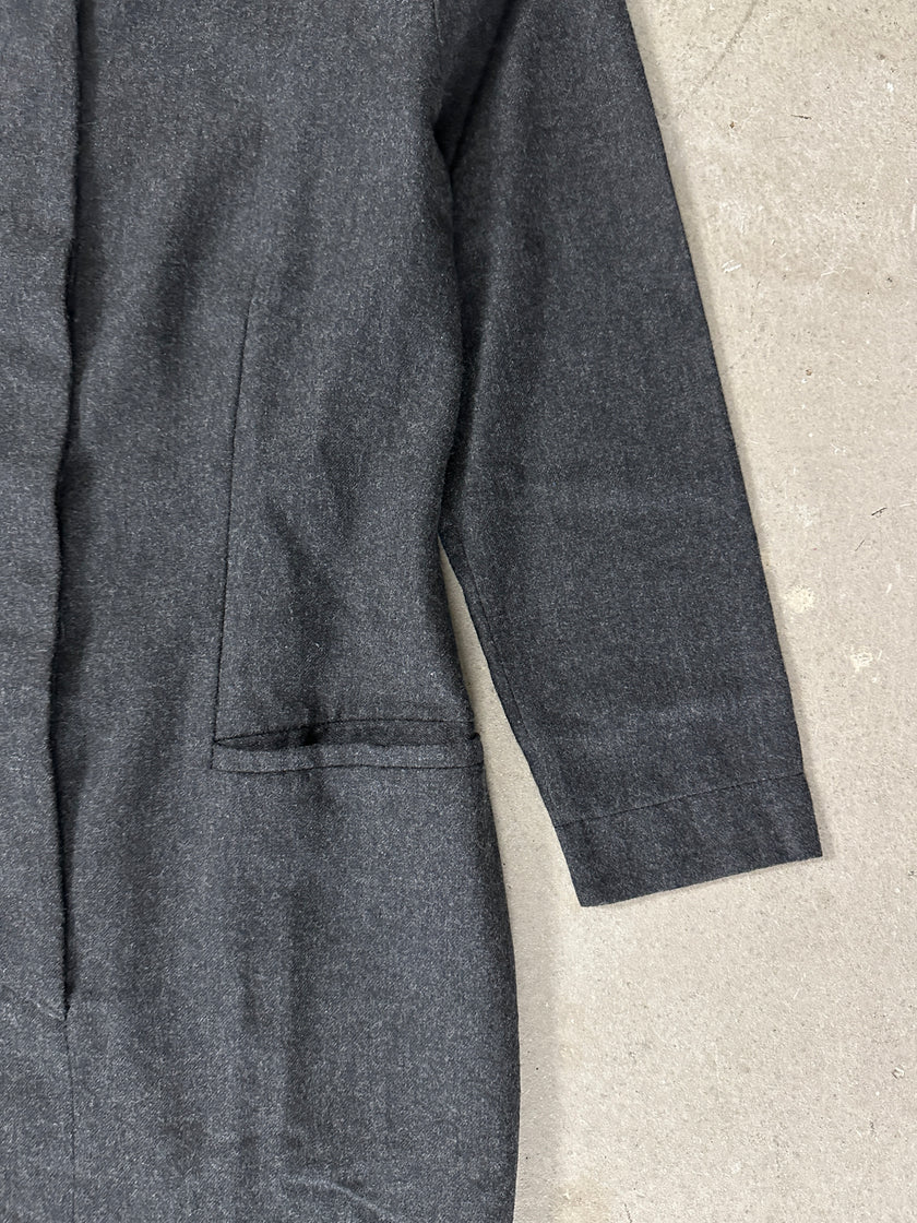 BYBLOS - 1990s WOOL SHEAT DRESS WITH KOREAN COLLAR