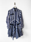 SACAI - F/W 2017 STRIPED JACKET WITH ASYMMETRICAL LAYERED HEM