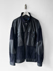 FRENCH LABEL 1980s PANELLED LEATHER AND SUEDE JACKET