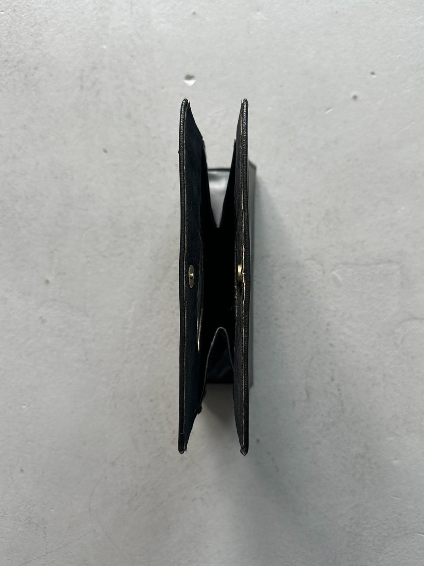 1990s CUT OUT HANDLE LEATHER BAG