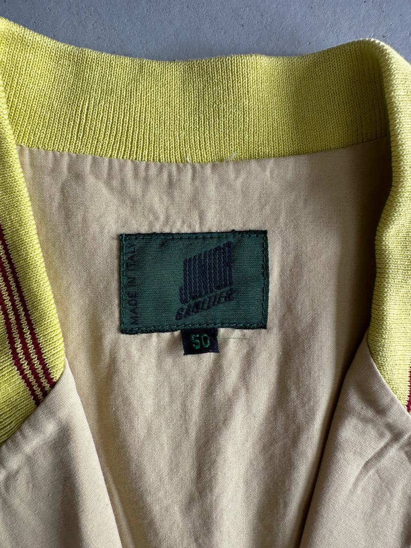 JEAN PAUL GAULTIER JUNIOR - “RAP'SODY IN BLUE” S/S 1990 BONDAGE COTTON BLAZER