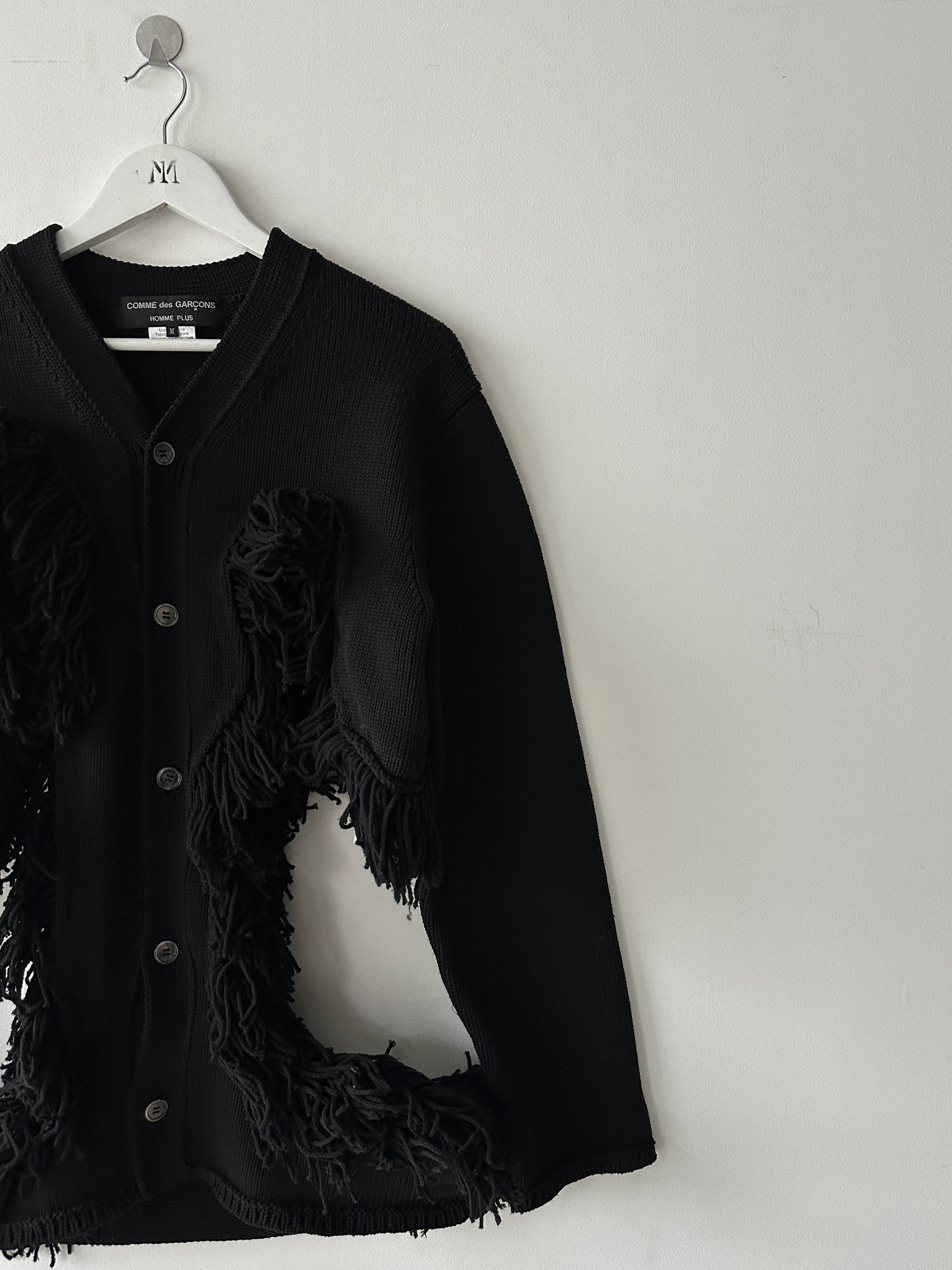COMME DES GARÇONS - F/W 2023 DECONSTRUCTED CARDIGAN WITH FRINGE