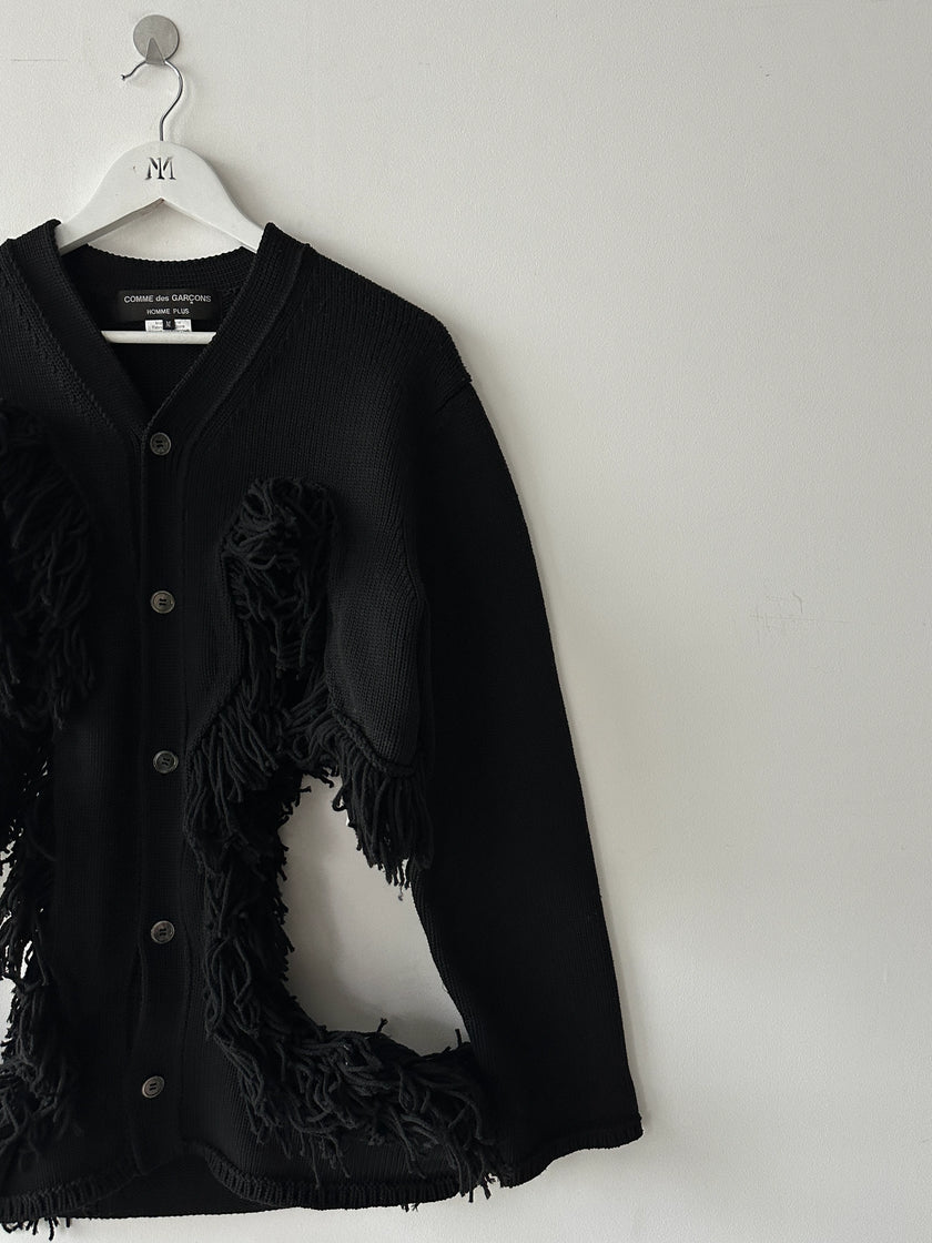 COMME DES GARÇONS - F/W 2023 DECONSTRUCTED CARDIGAN WITH FRINGE