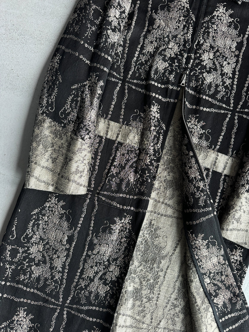 DRIES VAN NOTEN - 2000s METALLIC JACQUARD FLORAL COAT