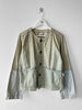 ISSEY MIYAKE HAI - 1980s DENIM COLLARLESS BLAZER