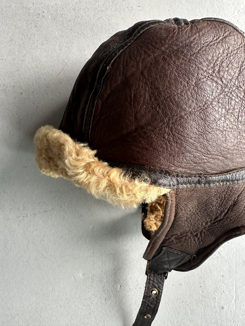 1980s SHEARLING AVIATOR HAT