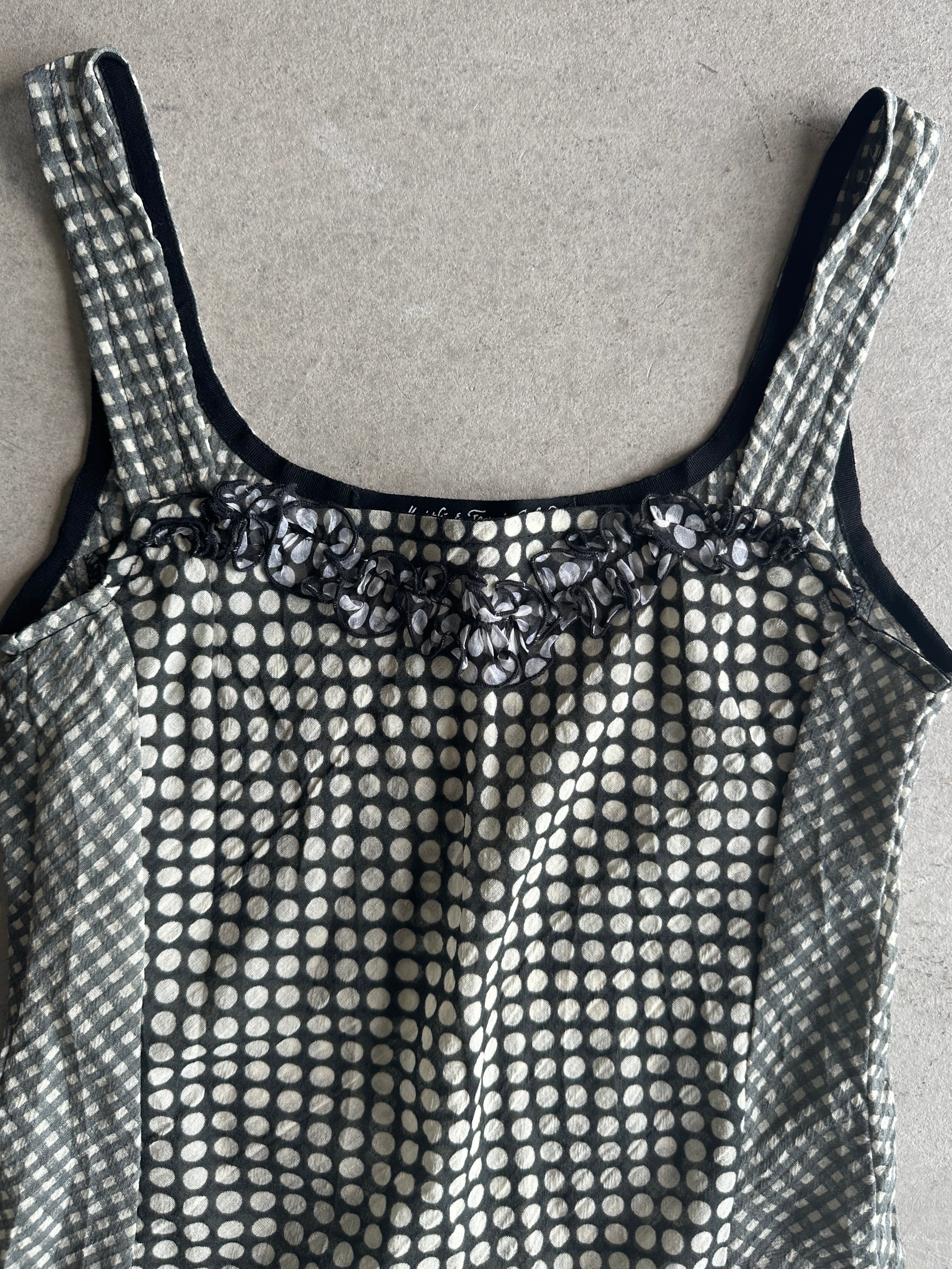 MARITHÉ FRANÇOIS GIRBAUD - 1980s POLKA DOTS VEST TOP