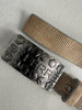 GIANFRANCO FERRÉ -  early 2000s WAXED LEATHER BELT WITH METAL BUCKLE