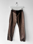 GIANFRANCO FERRÉ - early 2000s METALLIC LEATHER AND SUEDE TROUSERS