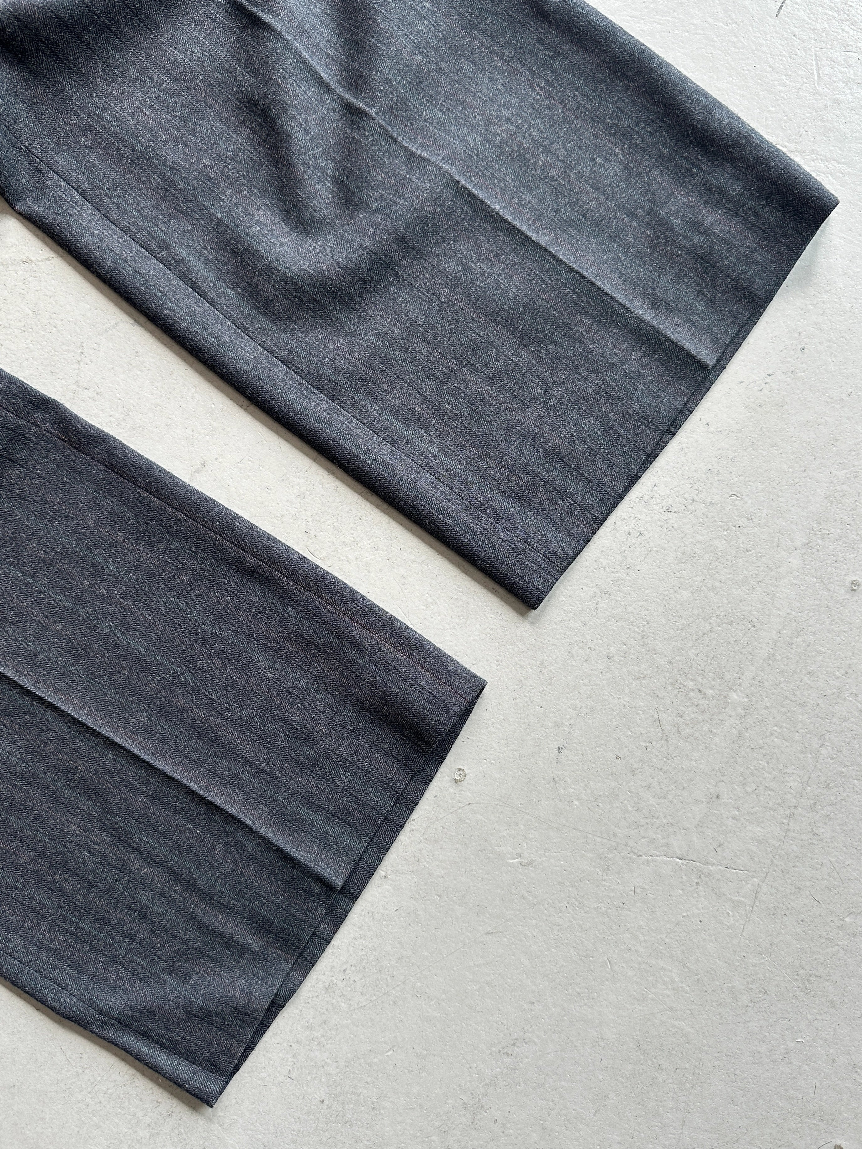 1990s PINSTRIPED STRAIGHT FIT TAILORED TROUSERS