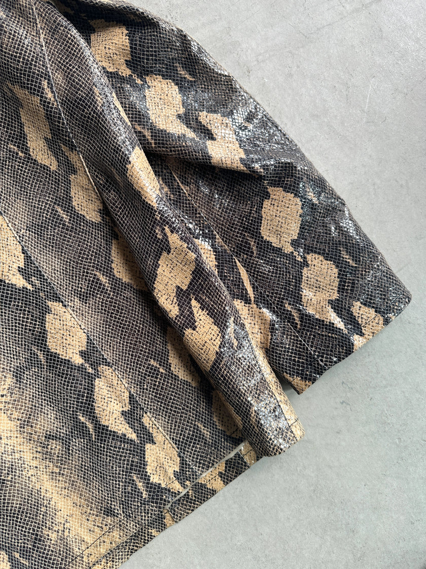1980s SNAKESKIN PRINT LEATHER JACKET