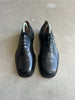 LARIO 1989 - 1990s SQUARE TOE LEATHER DERBY SHOES