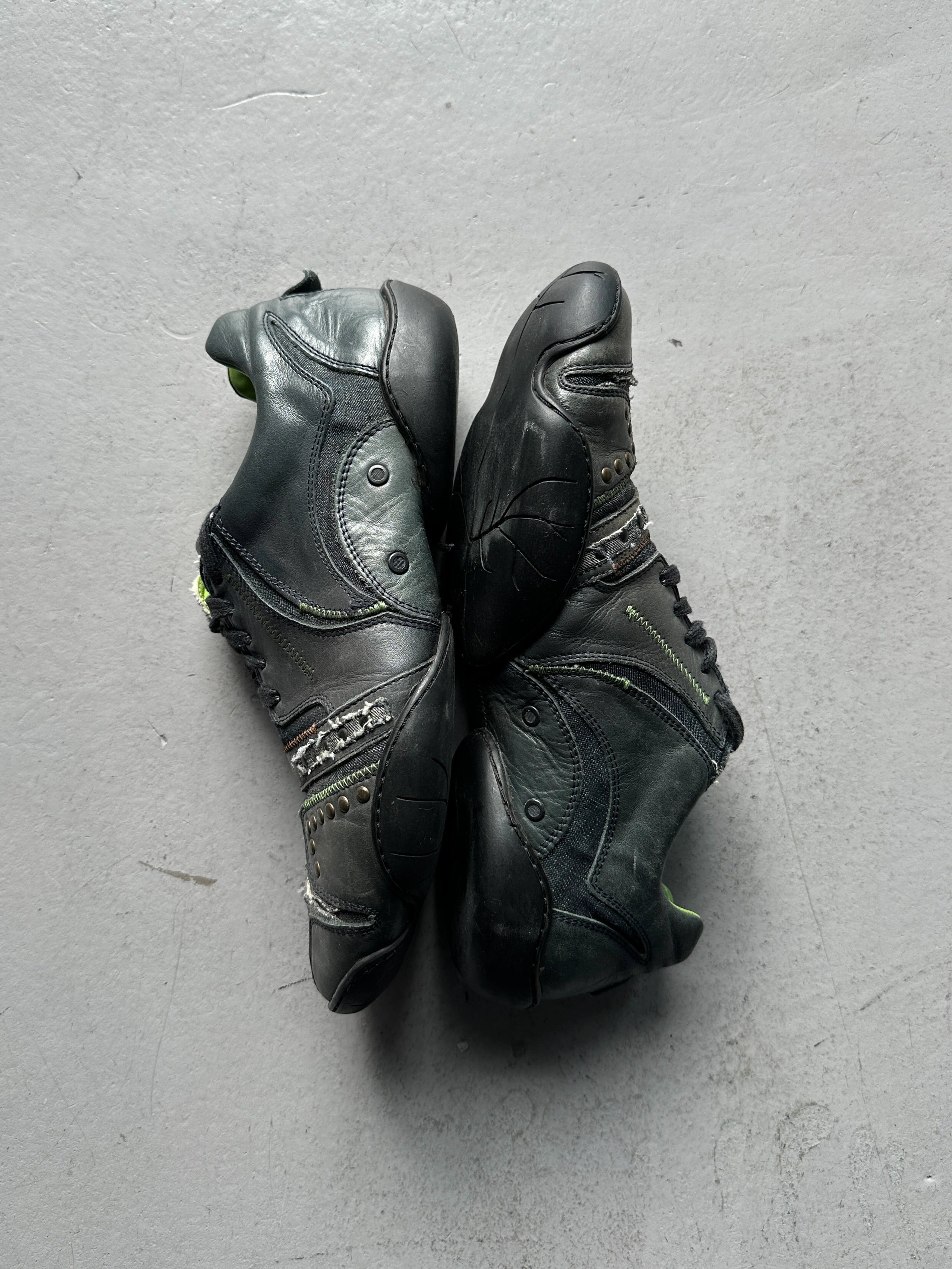 MARITHÉ + FRANÇOIS GIRBAUD - early 2000s ROUND TOE LEATHER SNEAKERS
