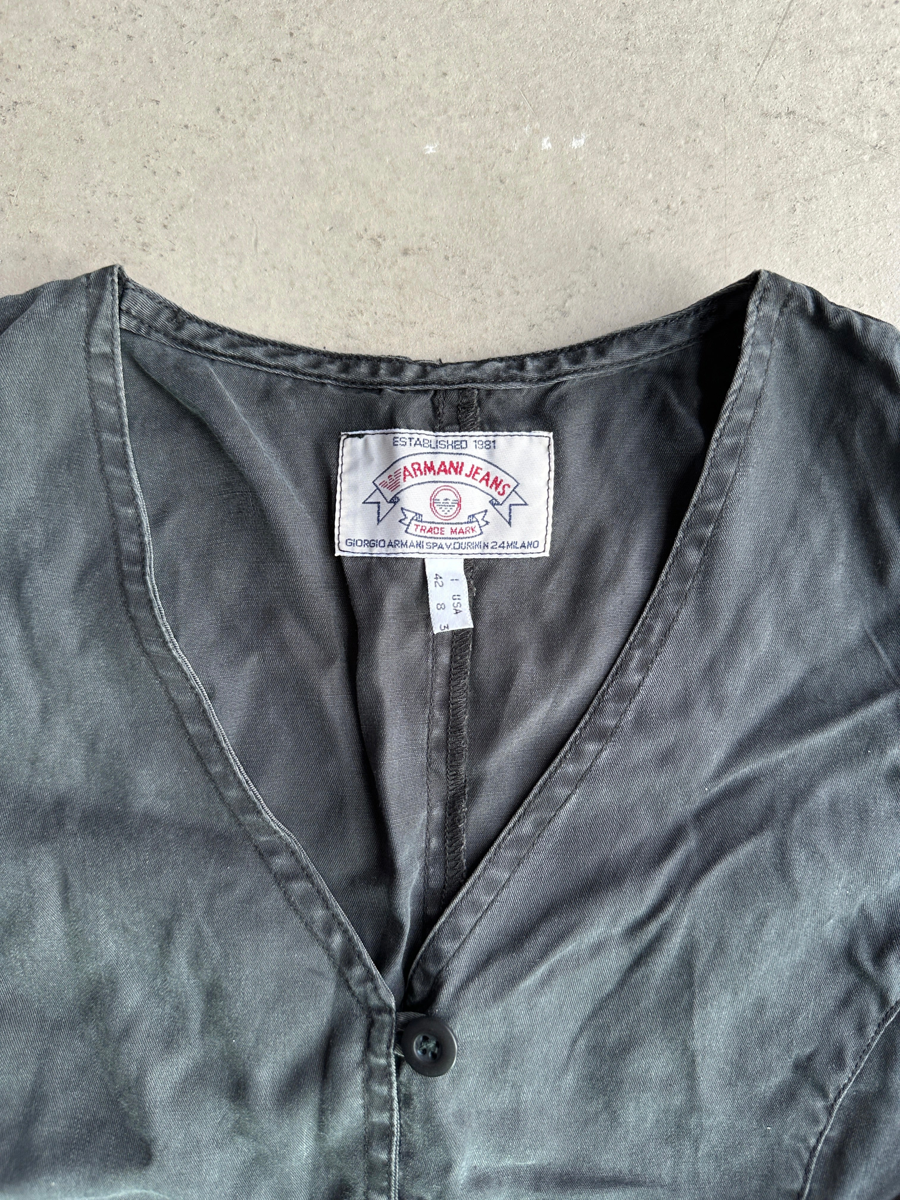 ARMANI JEANS- 1990s CROP FIT WAISTCOAT