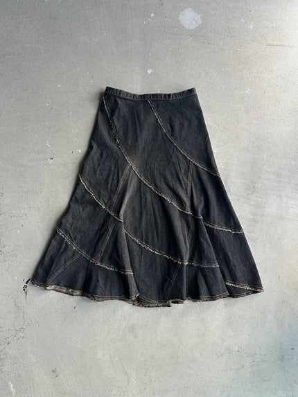 CORVO BIANCO - 2000s ASYMMETRICAL DENIM SKIRT