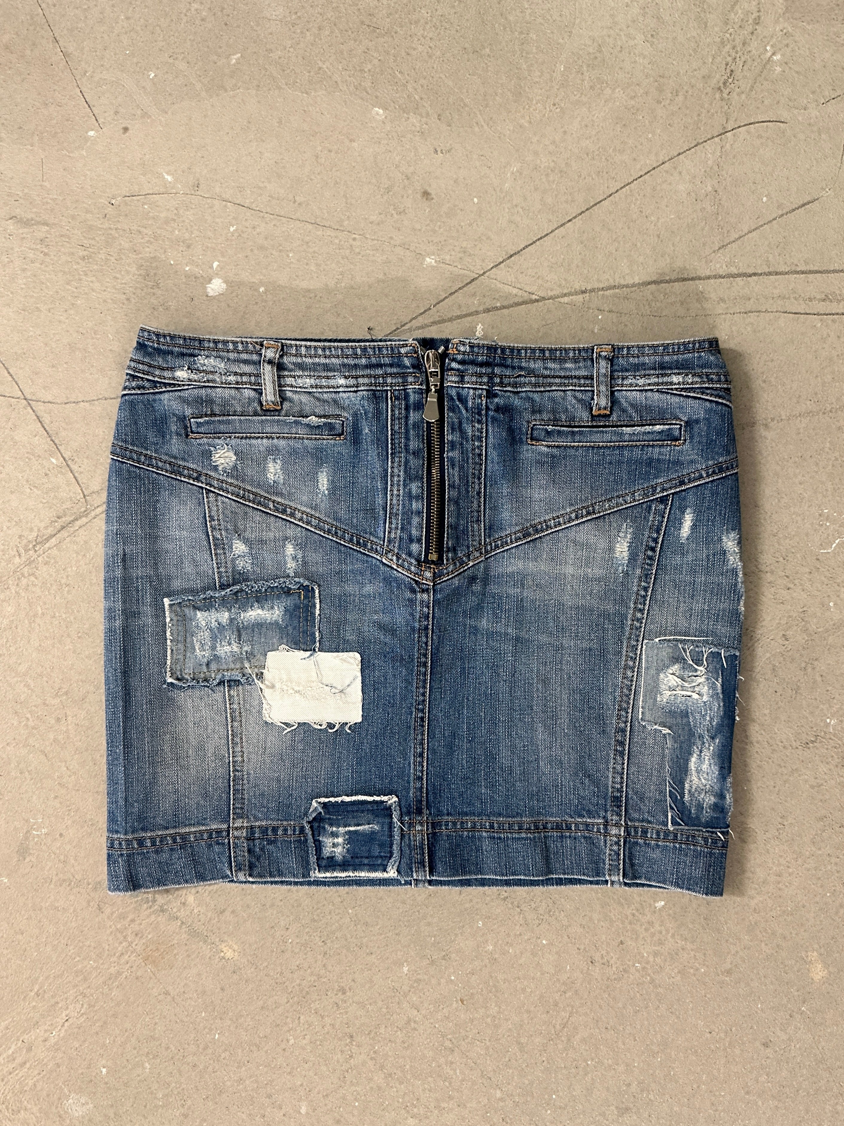 JUST CAVALLI - 2000s DENIM MINI SKIRT