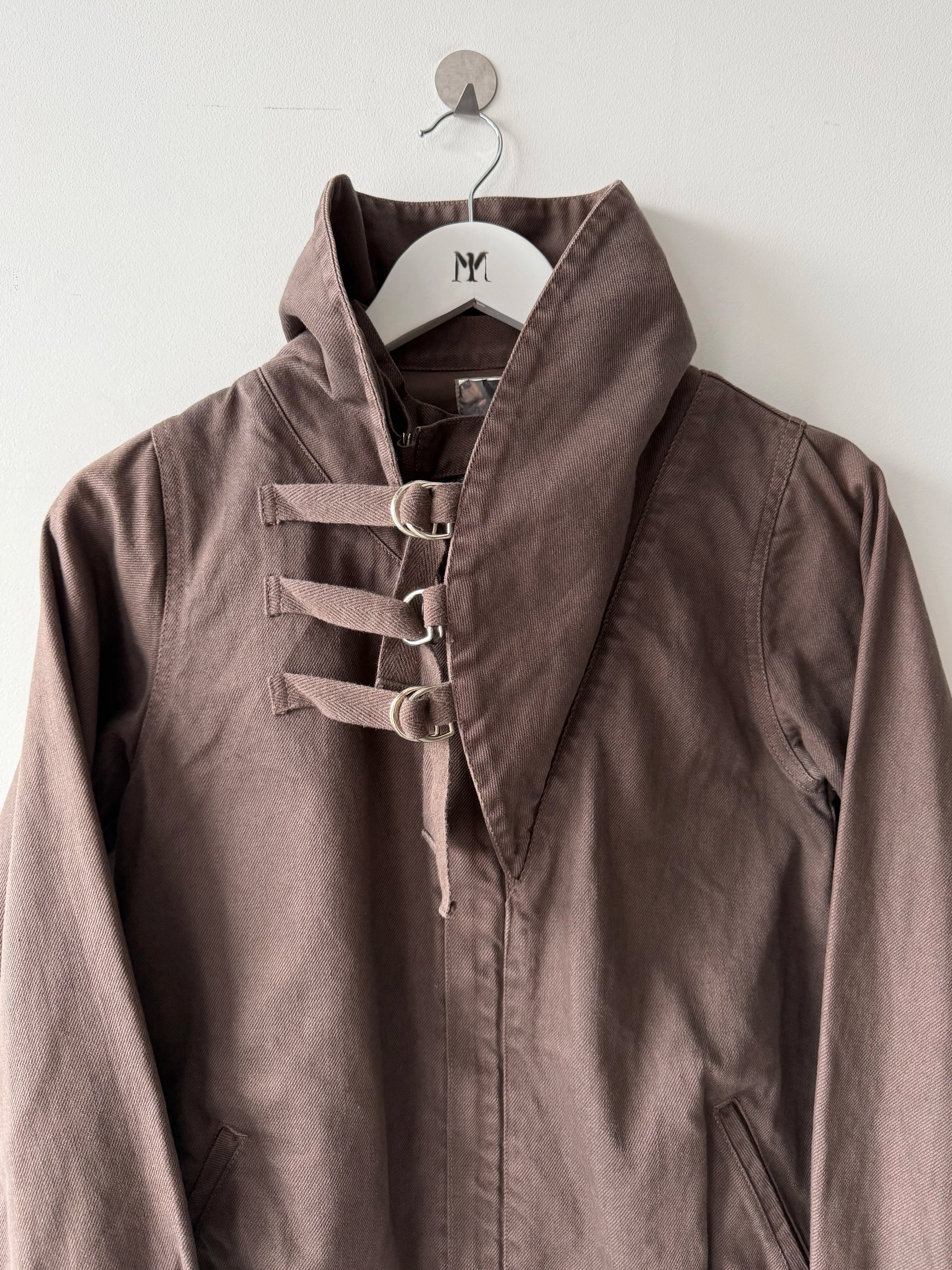 JAPANESE LABEL - 1990s ASYMMETRICAL COLLAR JACKET WITH D-RING DETAILS