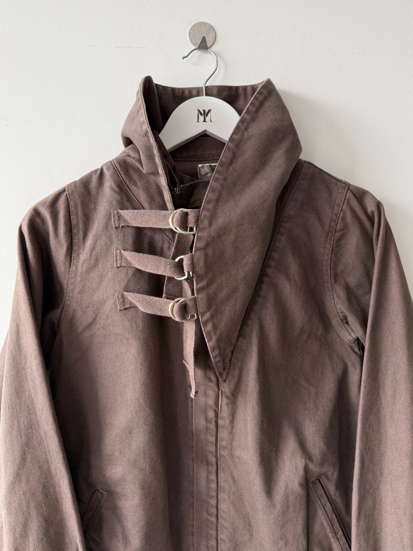 JAPANESE LABEL - 1990s ASYMMETRICAL COLLAR JACKET WITH D-RING DETAILS