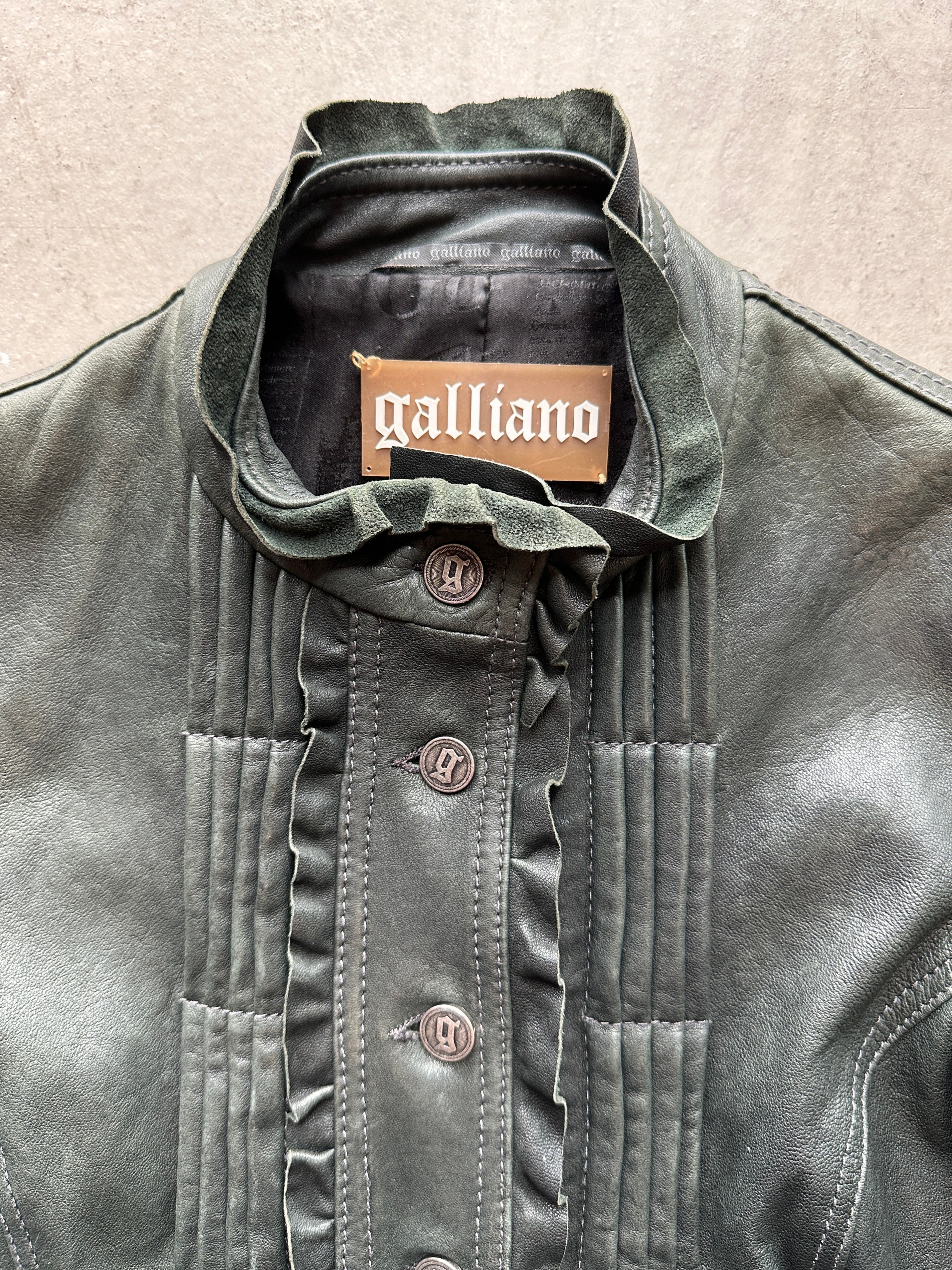 JOHN GALLIANO - 1990s LEATHER JACKET