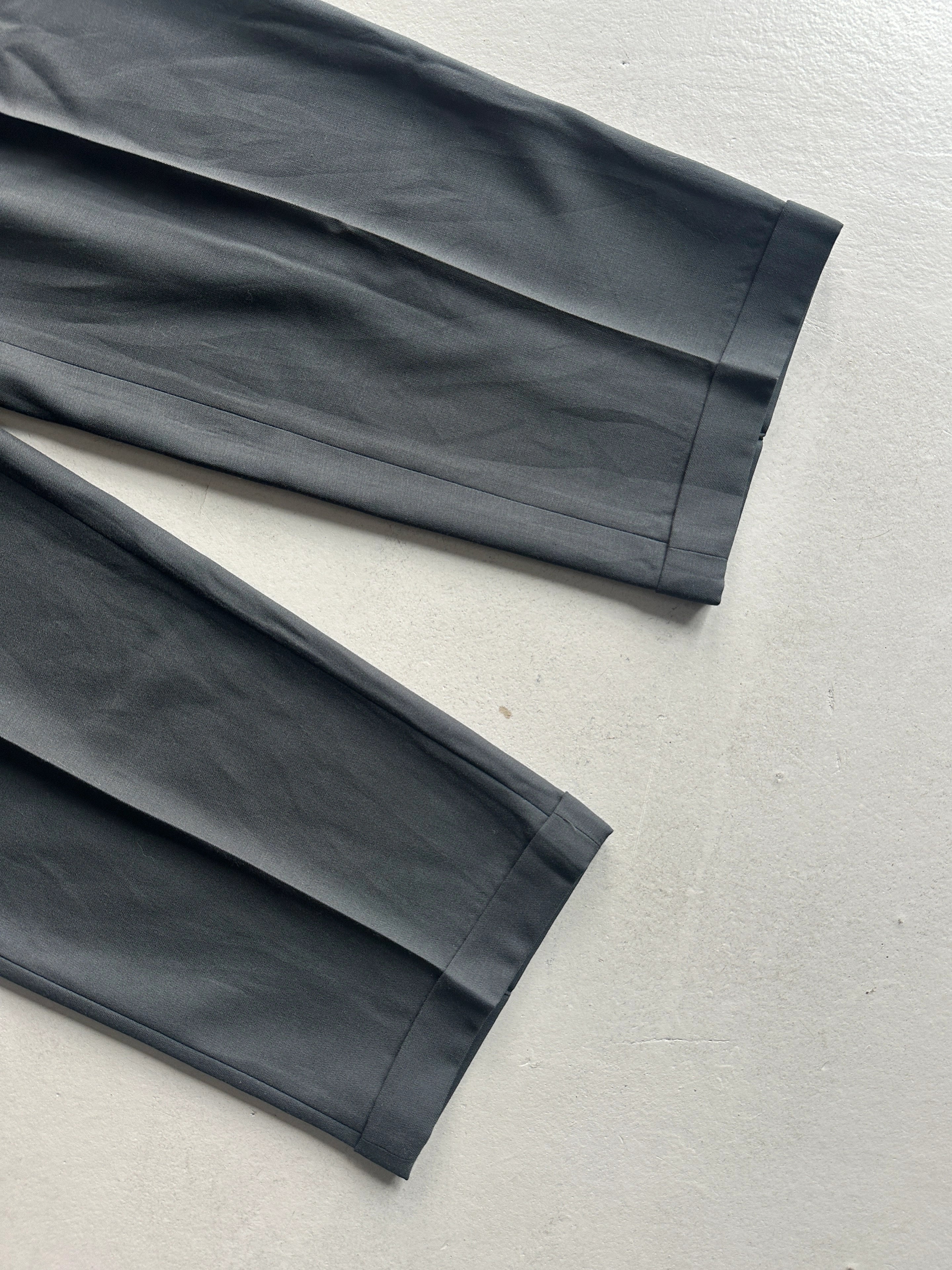 1990s FRONT PLEATS TAILORED TROUSERS WITH TURN UP HEMS