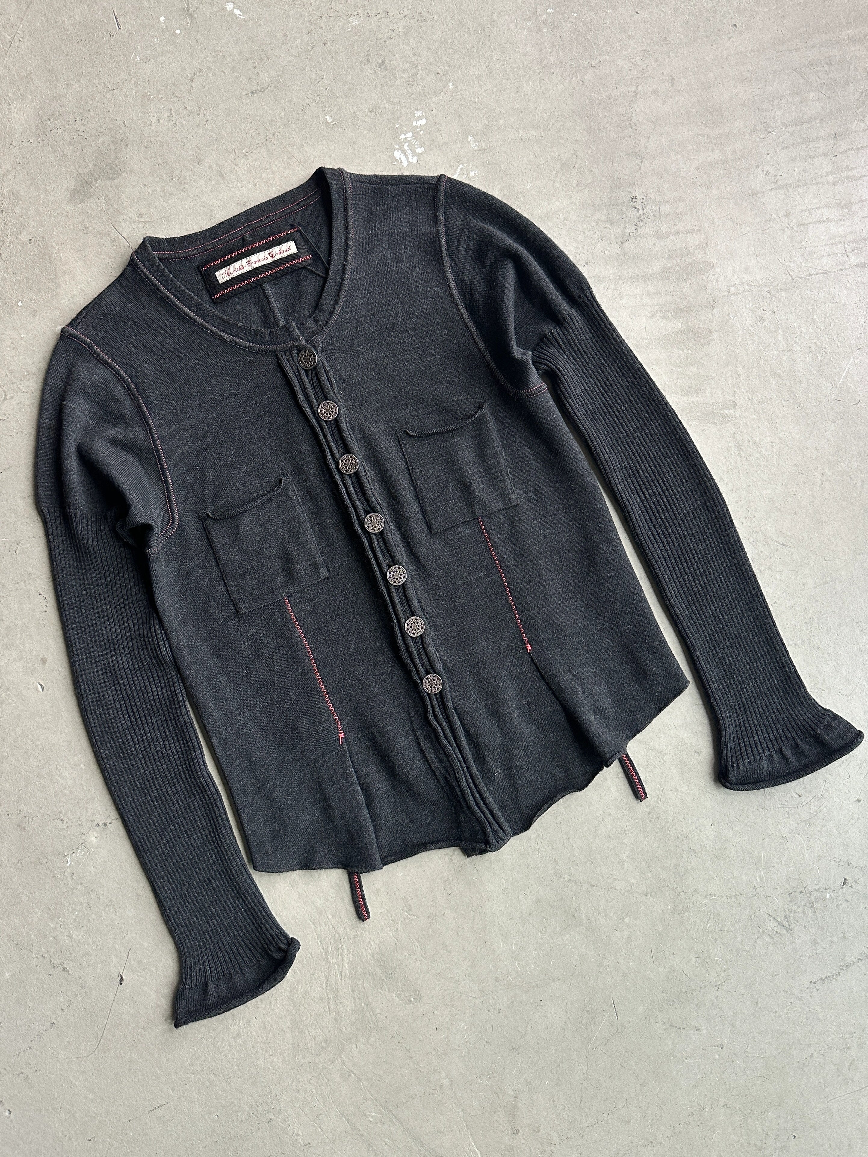 MARITHÉ + FRANÇOIS GIRBAUD - 1990s ROUND NECK KNIT CARDIGAN