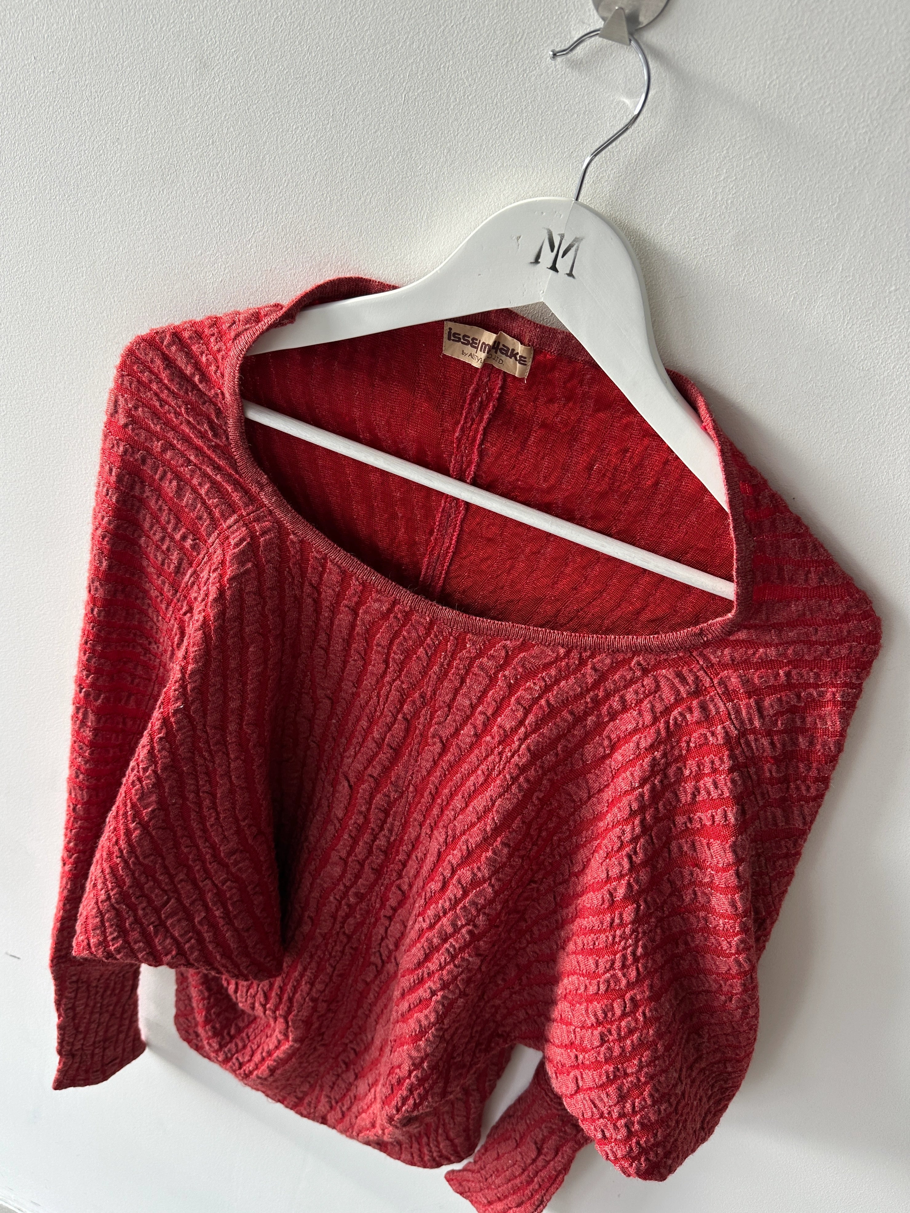 ISSEY MIYAKE - 1980s SCULPTURAL LONG SLEEVE TOP