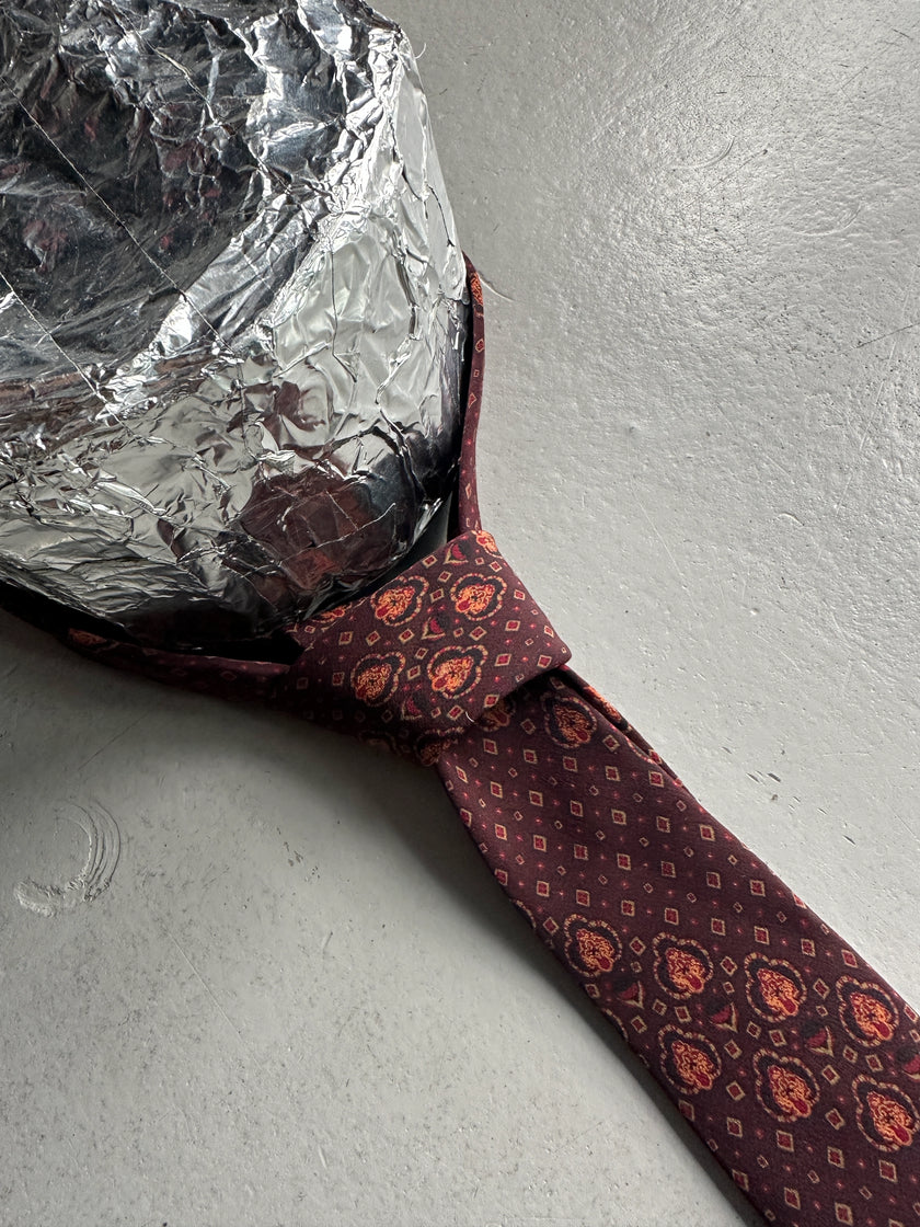 YVES SAINT LAURENT - 1990s SILK PATTERNED TIE