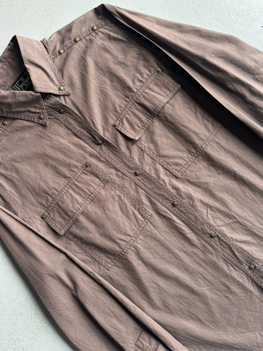 FENDI - 1990s LONG SLEEVE SHIRT WITH POCKETS AT CHEST