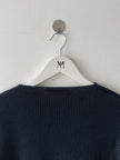 EMPORIO ARMANI - 1980s OPEN SLIT FRONT CROP FIT LONG SLEEVE TOP