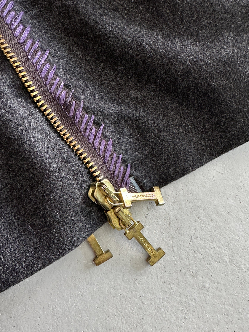 ICEBERG - 1990s MULTI ZIP MIDI SKIRT