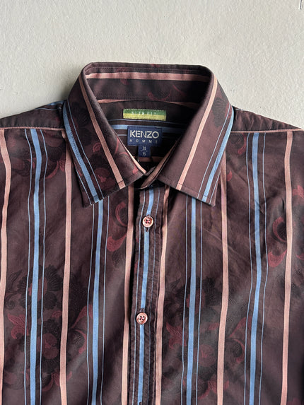 KENZO - 2000s FRENCH CUFFS STRIPED SHIRT