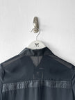 KANSAI YAMAMOTO - late 1990s CROP FIT SHEER JACKET WITH SATIN PANELING