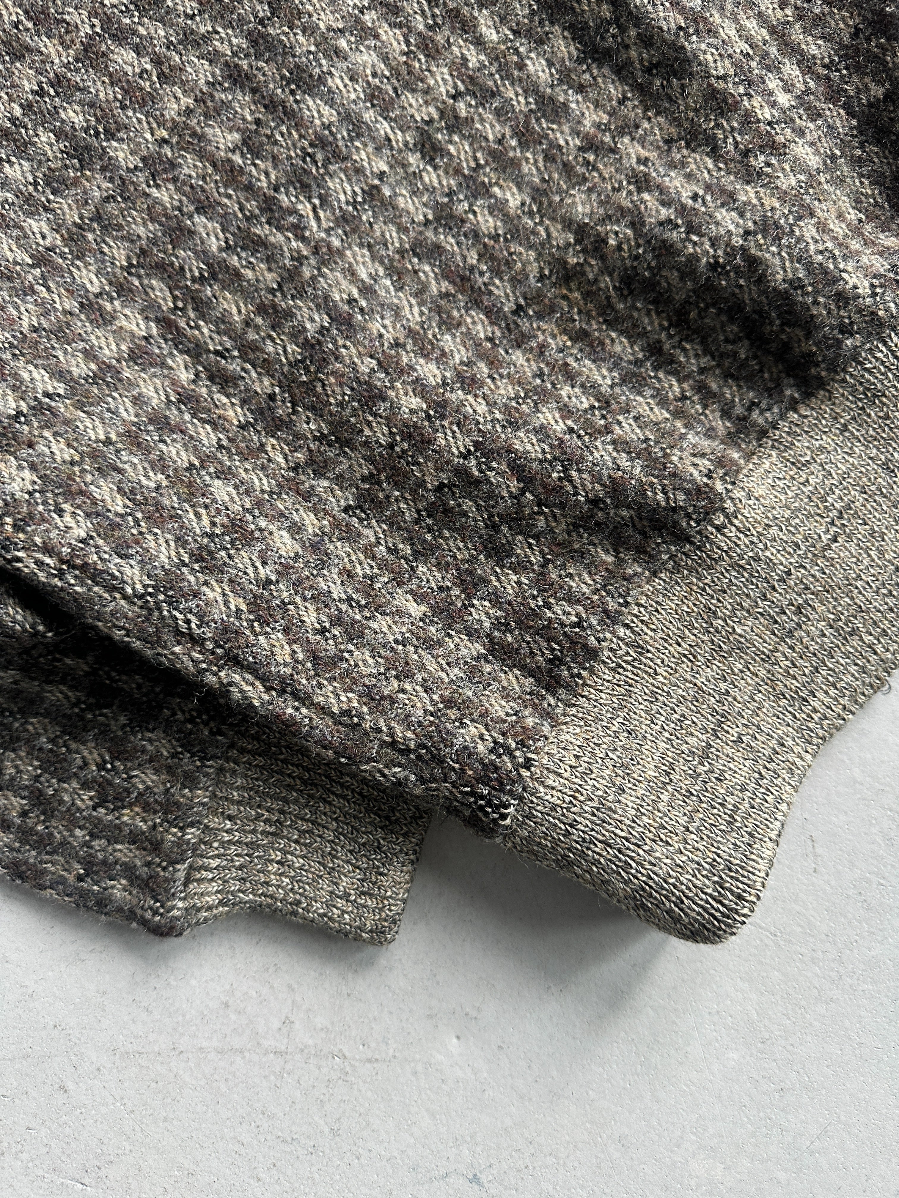 ISSEY MIYAKE - 1980s V NECK CHUNKY KNIT BOXY FIT JUMPER